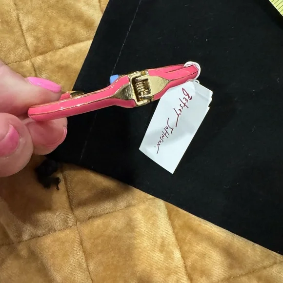 BETSEY JOHNSON fun “pencil” bracelet in PINK( w/blue “eraser”!) great gift🩷🩵🩷
